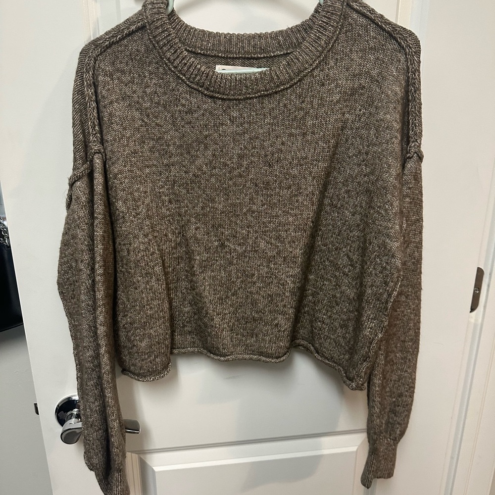 SO Women's Brown Crew Neck Sweater